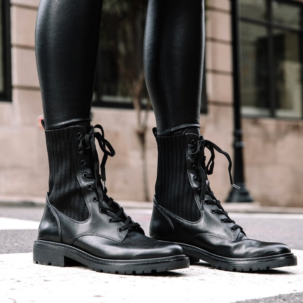 Sam Edelman Black LYDELL COMBAT BOOT 6